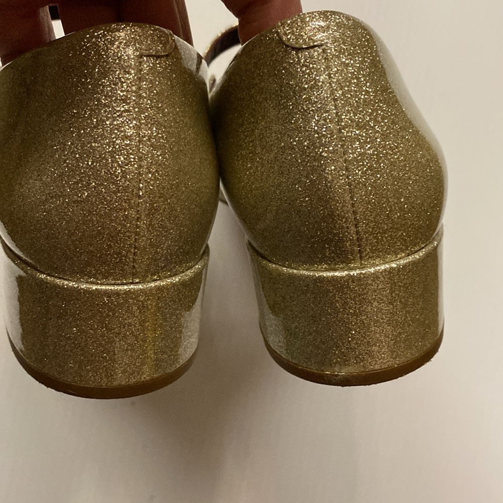 Marc Jacobs Lexi Gold Glitter Mary Jane Strap Pump Shoe Made in Italy - 39 1/2 - Picture 8 of 10